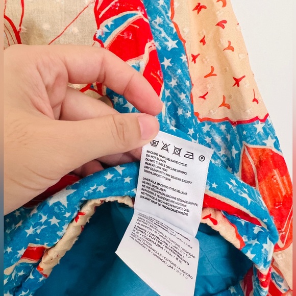 NWT Farm Rio x Anthropologie Puff-Sleeve Bubble Blouse - Picture 9 of 10